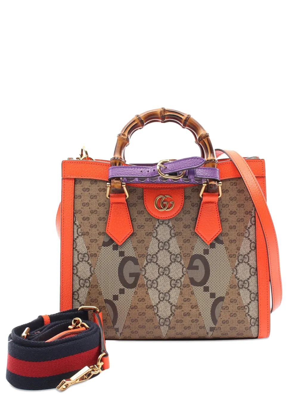 Gucci Pre-Owned 2016-2024 Small GG Supreme Diana satchel - Marrone