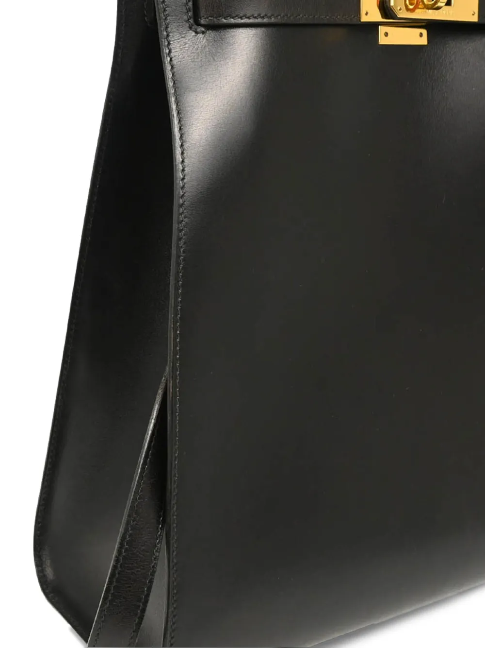 Pre-owned Hermes 1992 Kelly Sport Gm Shoulder Bag In Black