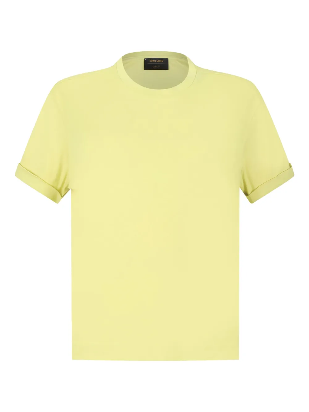 Gran Sasso ターンアップスリーブ Tシャツ - イエロー Gran Sasso ターンアップスリーブ Tシャツ - イエロー