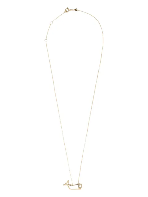 Aliita 9K yellow gold Tiburón sapphire necklace
