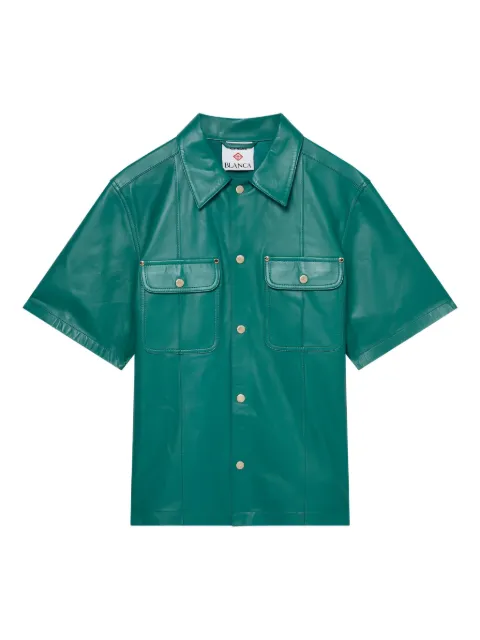 Casablanca leather shortsleeved shirt
