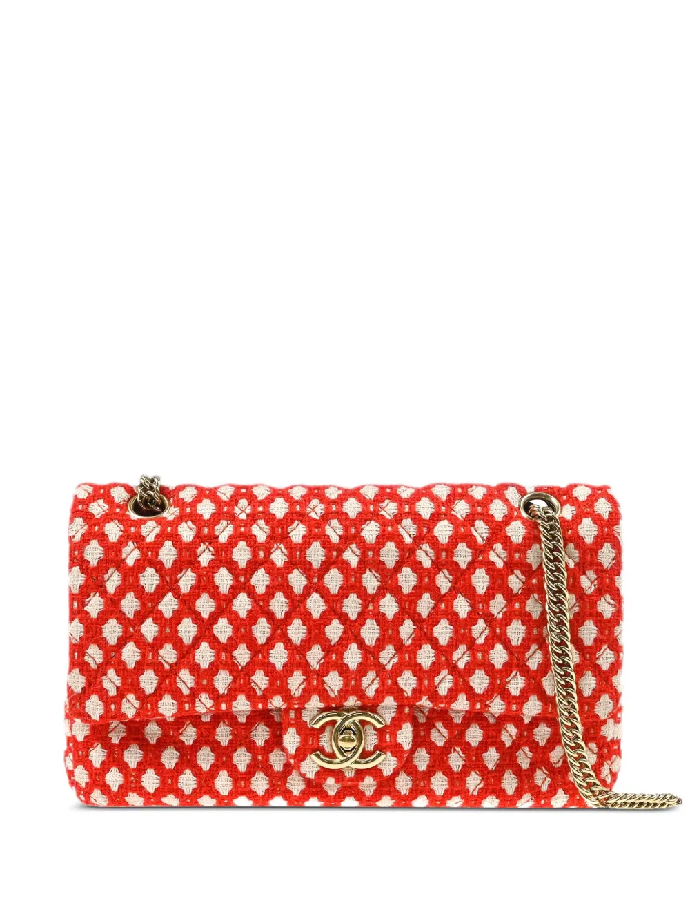 CHANEL Pre-Owned 2008 ダブルフラップ ショルダーバッグ - レッド CHANEL Pre-Owned 2008 ダブルフラップ ショルダーバッグ - レッド
