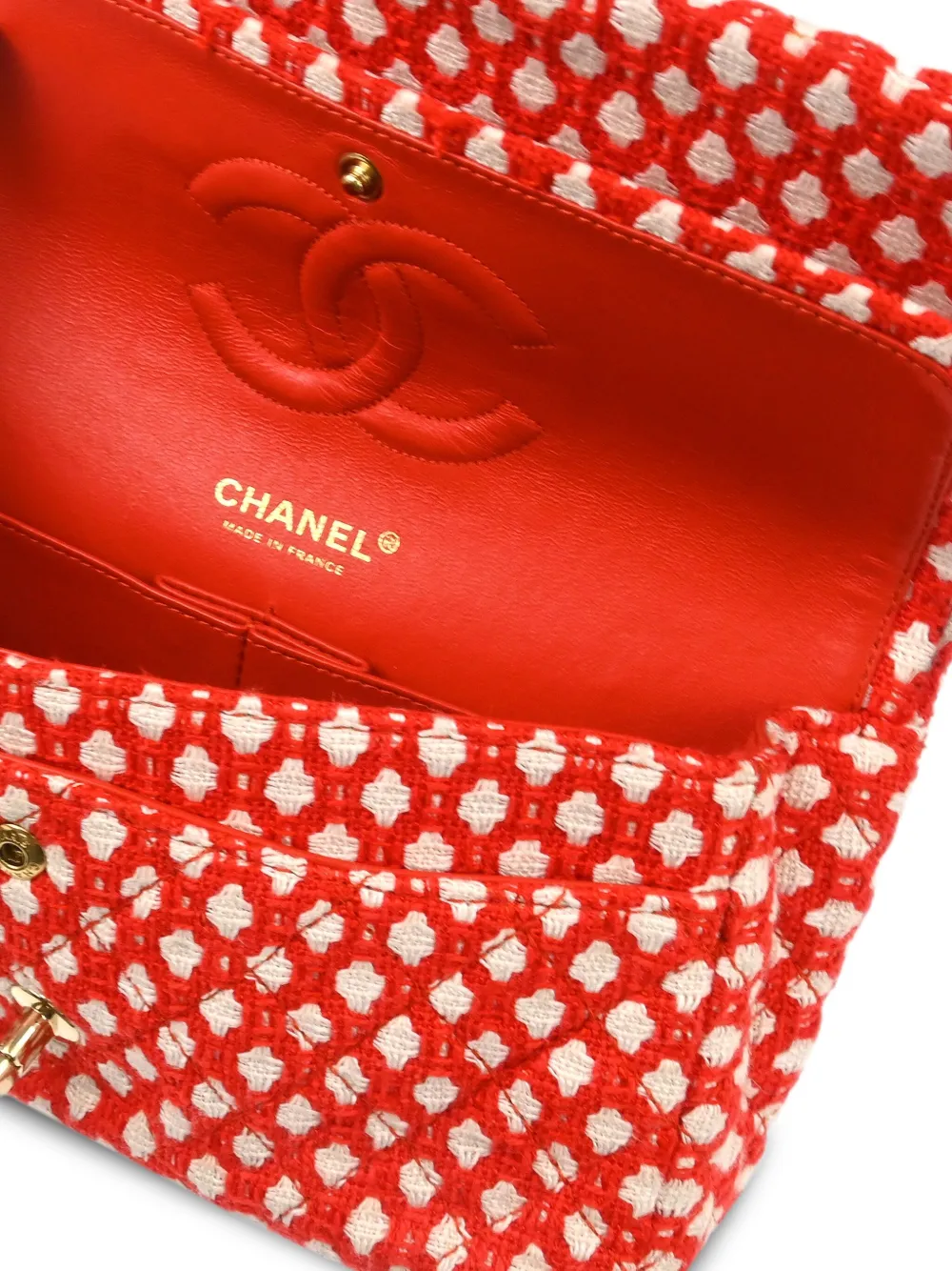 Pre-owned Chanel 2008 Tweed Double Flap Shoulder Bag