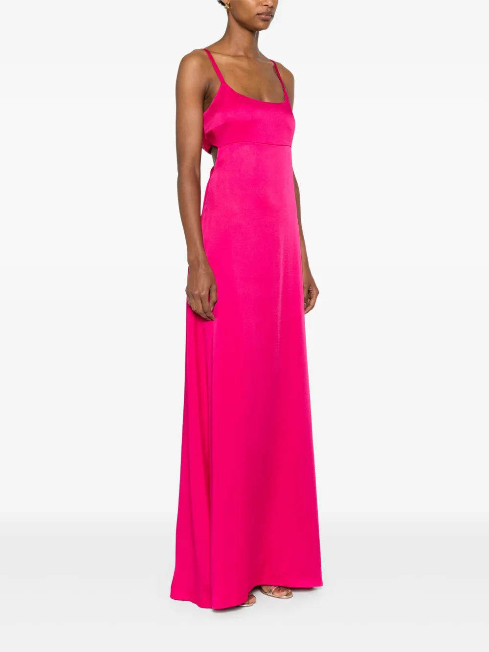 Max Mara Maxi-jurk met strikdetail Roze