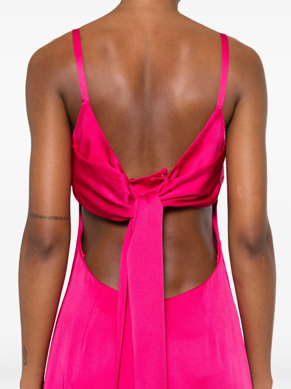Max Mara Maxi-jurk met strikdetail Roze