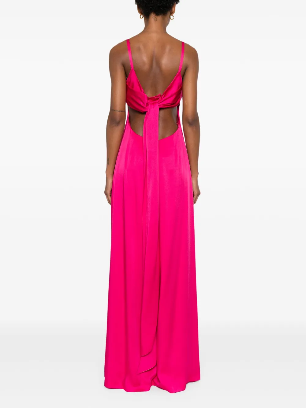 Max Mara Maxi-jurk met strikdetail Roze