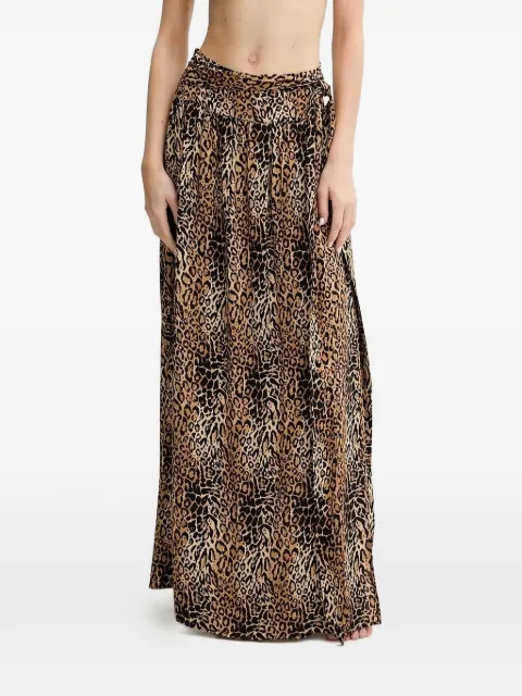 Melissa Odabash cheetah-print maxi A-line skirt