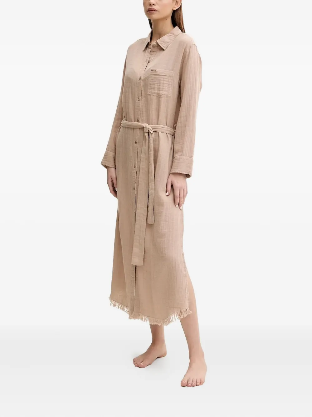 Melissa Odabash Margot fringed midi dress | Neutrals | Image 1