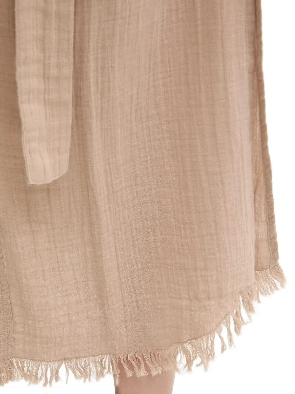 Melissa Odabash Margot midi-jurk met franje Beige