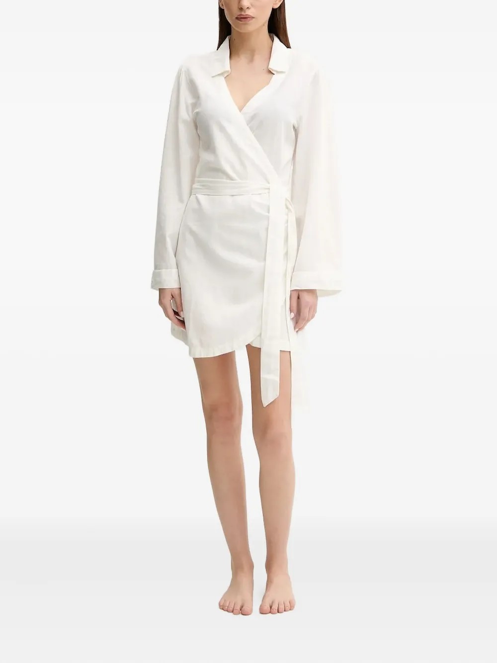 Melissa Odabash wrap-effect belted mini dress | White | Image 1