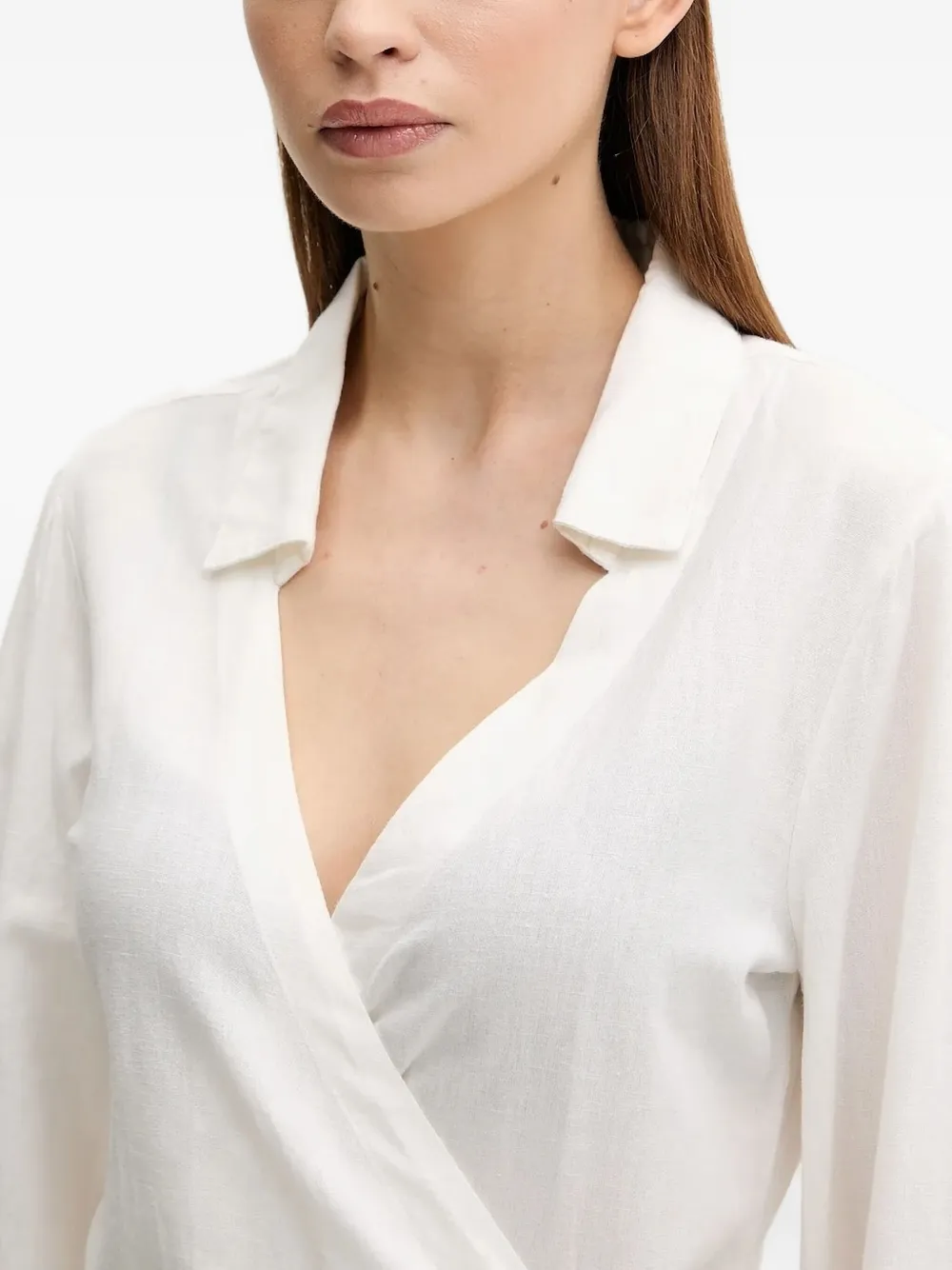 Melissa Odabash Ruby Wrap Mini Dress Coverup In White