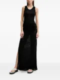 Melissa Odabash open-knit side-split maxi dress - Black