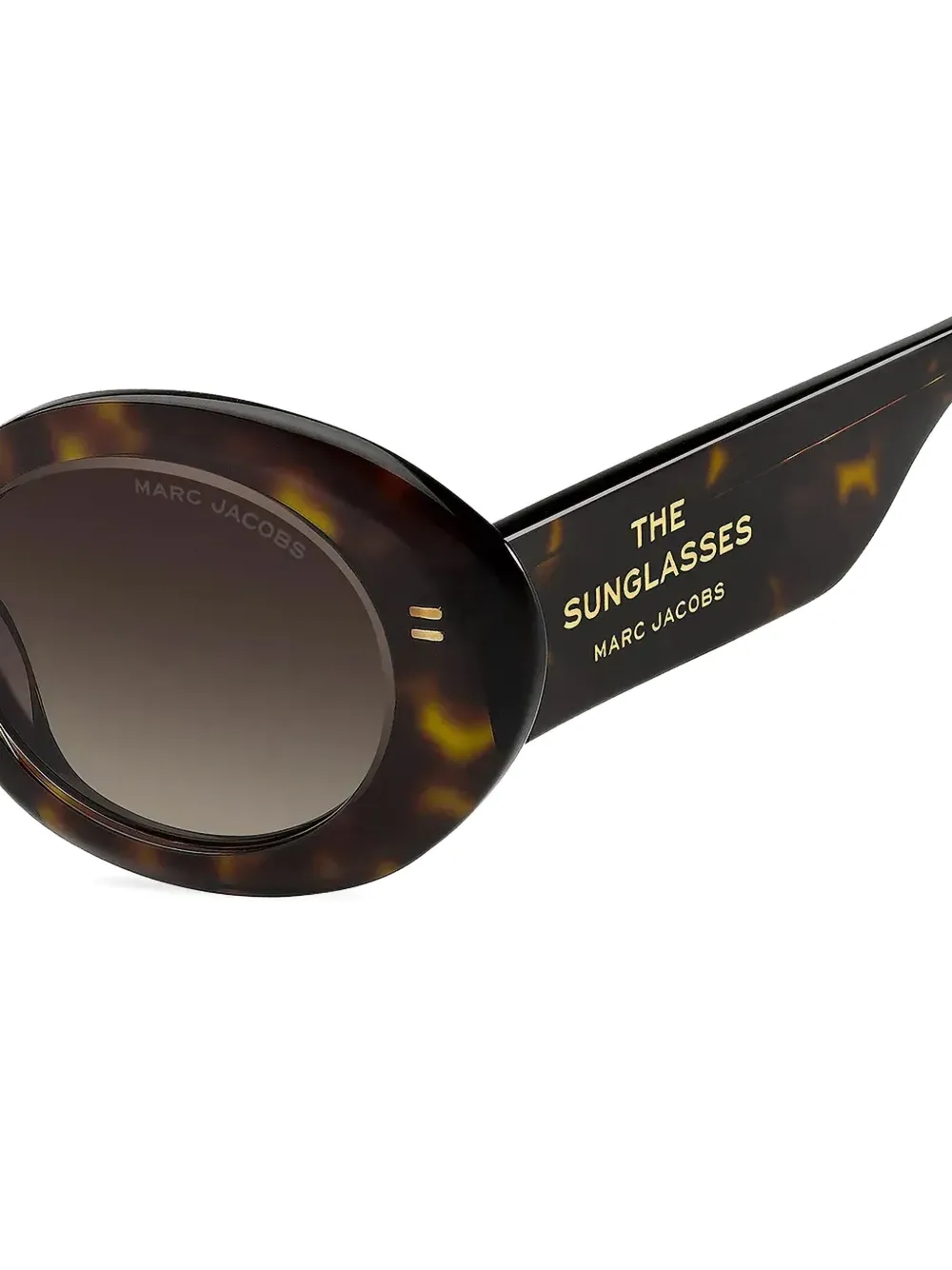 Marc Jacobs Eyewear Zonnebril met ovalen montuur Bruin