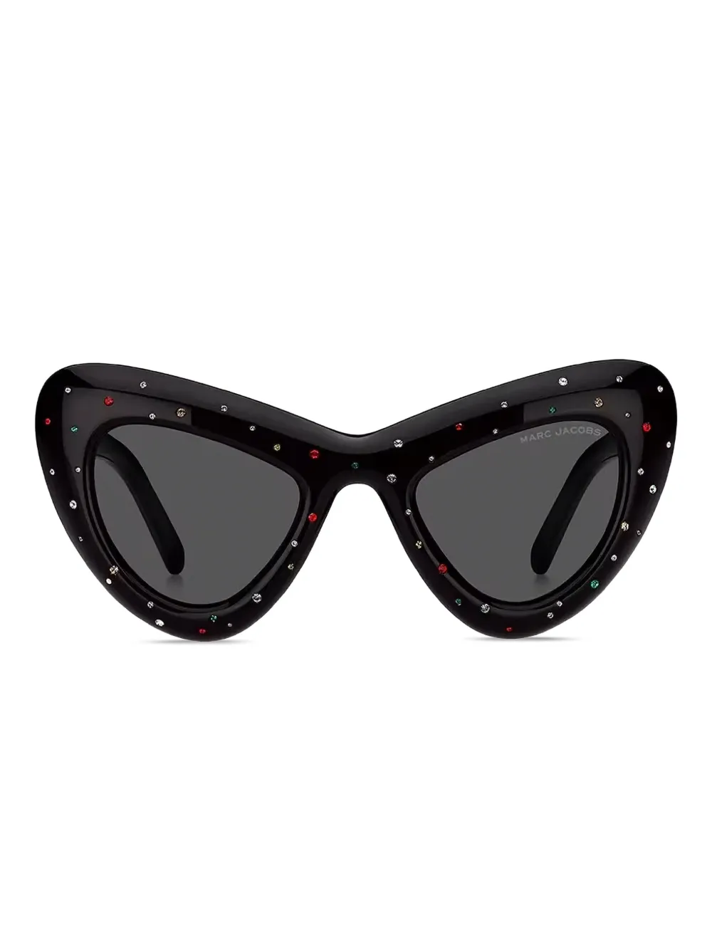 Marc Jacobs 798 Crystal-embellished Cat-eye Sunglasses In Black