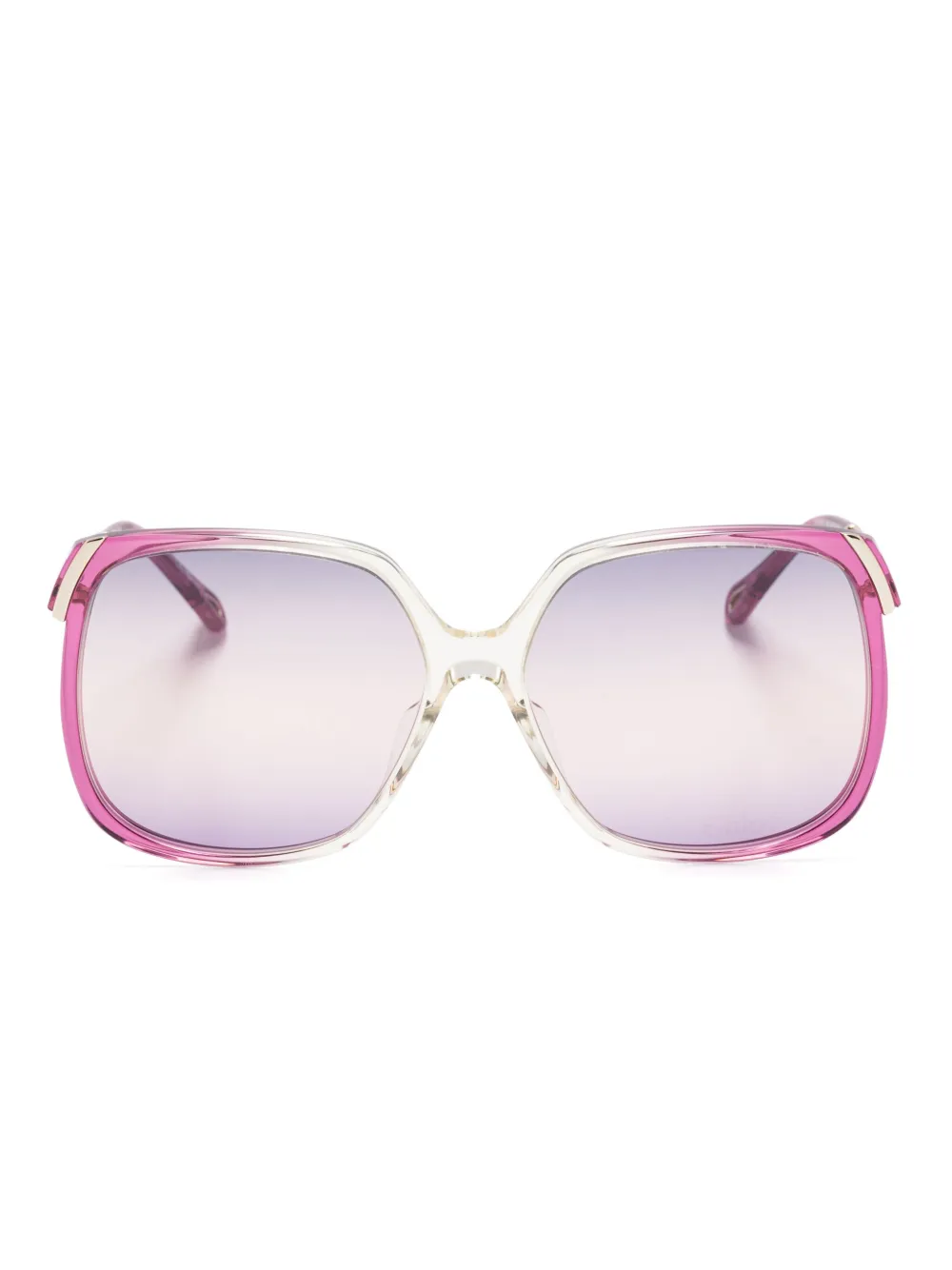 Chloé Eyewear Zonnebril met vierkant montuur Roze