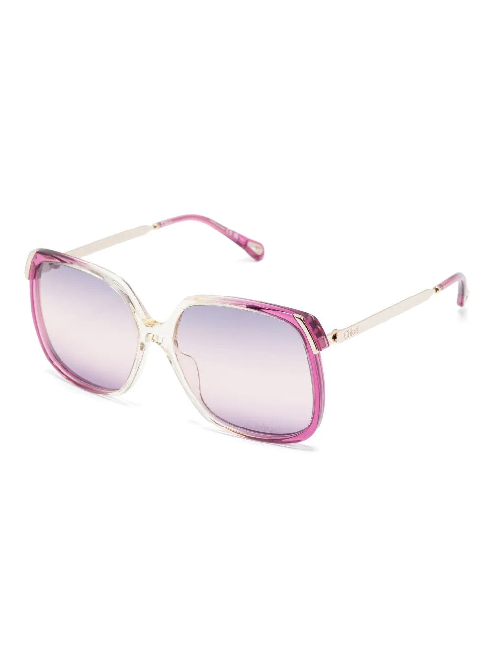 Chloé Eyewear Zonnebril met vierkant montuur - Roze
