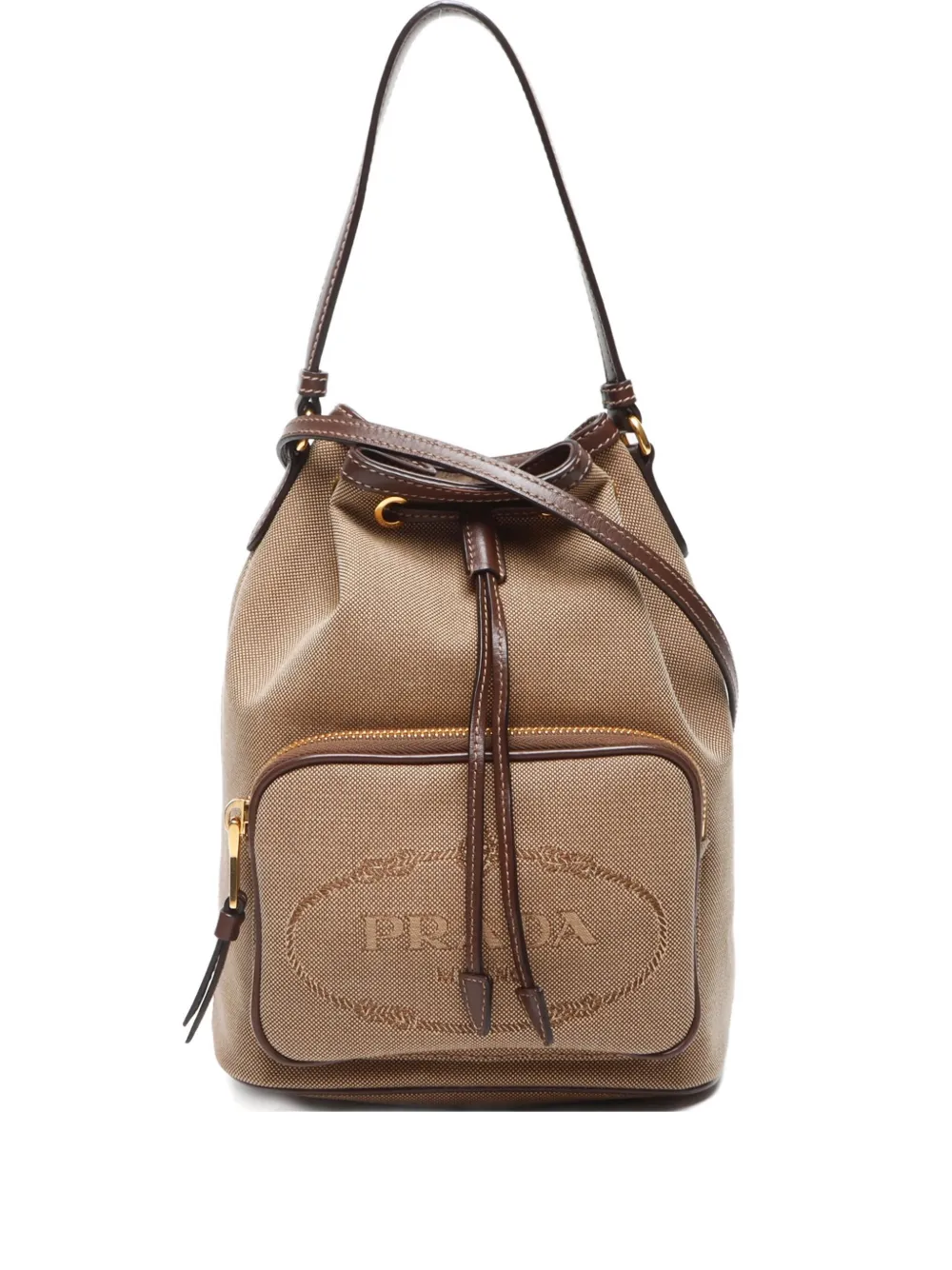 Prada Pre-Owned 2000-2020 logo-jacquard shoulder bag | Brown | Image 1