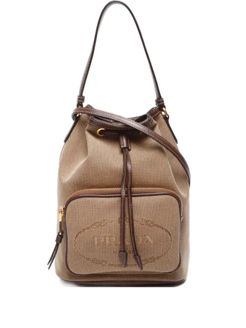 Prada Pre-Owned 2000-2020 logo-jacquard shoulder bag