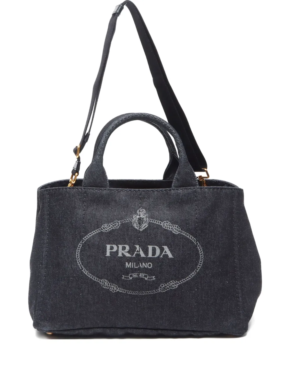 Prada Pre-Owned 2011-2020 Canapa two-way handbag | Black | Image 1