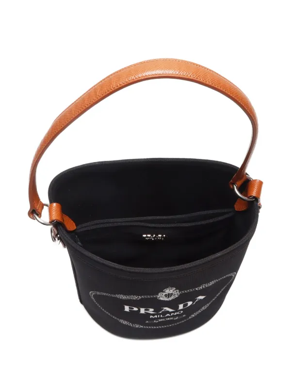 Prada Pre-Owned 2020s カナパ バケットバッグ | ブラック | FARFETCH JP