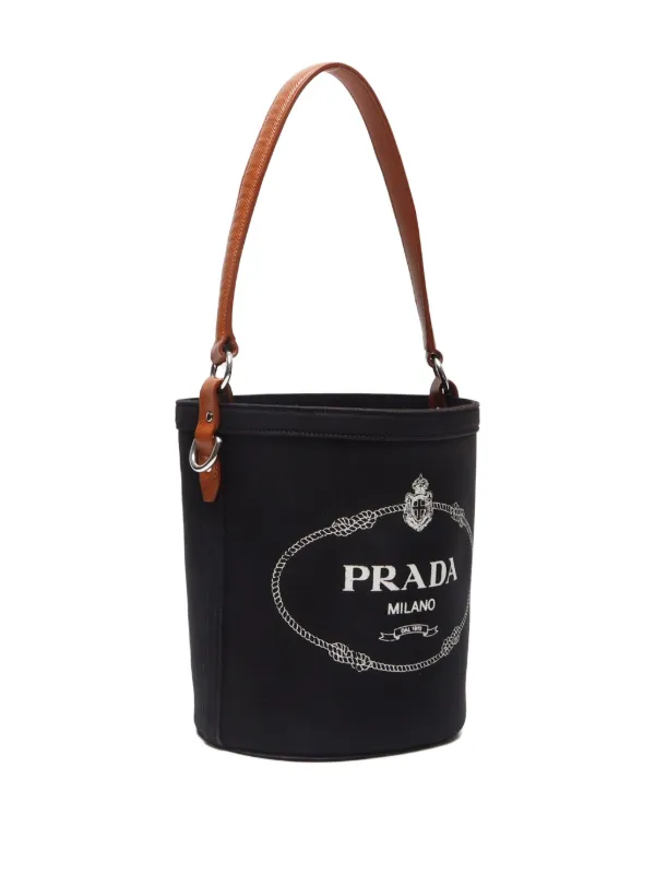 Prada Pre-Owned 2020s カナパ バケットバッグ | ブラック | FARFETCH JP