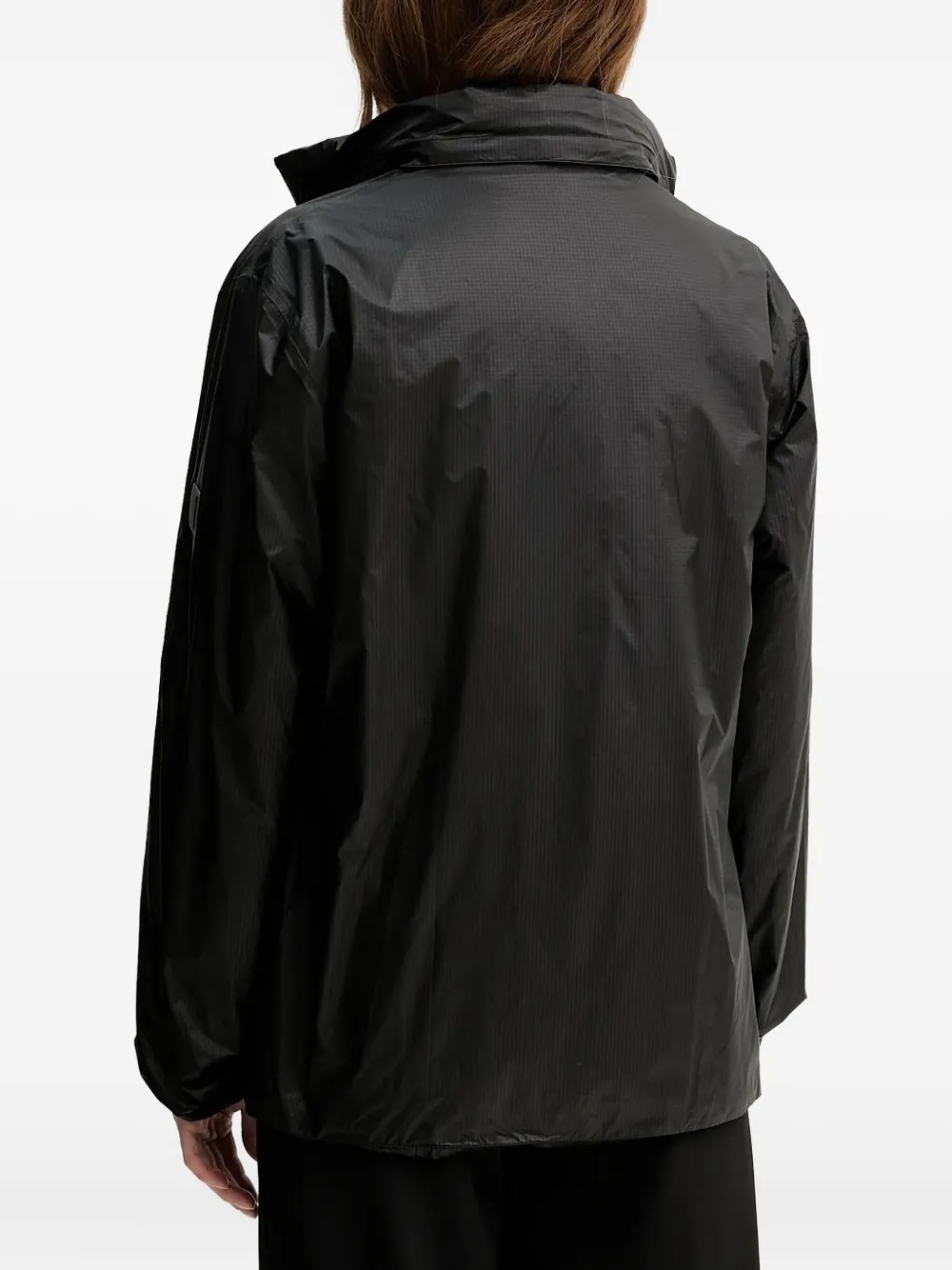 Rains Zip-front Stand-collar Lightweight Jacket In Black
