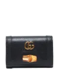 Gucci Pre-Owned 2015-2024 bamboo-detailing leather key case - Black