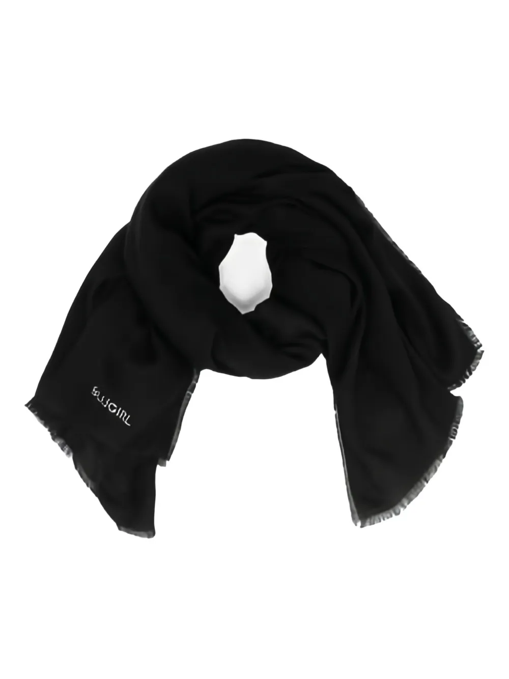 Blugirl frayed-edge scarf Zwart