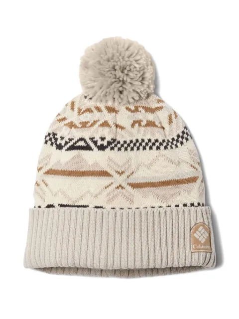 Columbia pom-pom patterned beanie hat