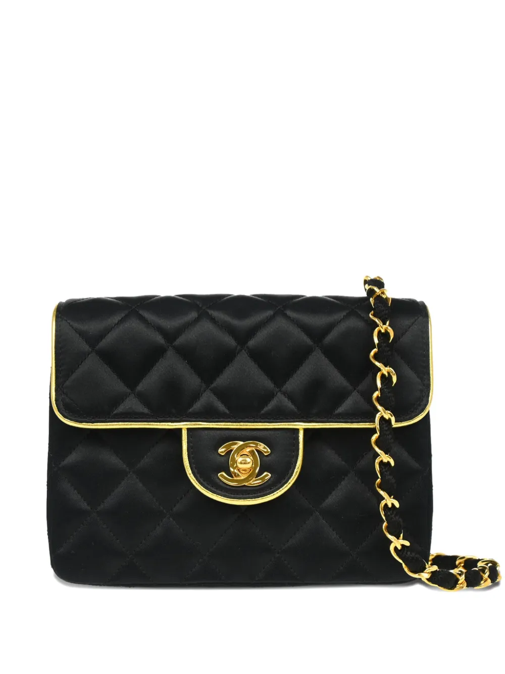 Pre-owned Chanel 1990 Mini Classic Square Flap Shoulder Bag