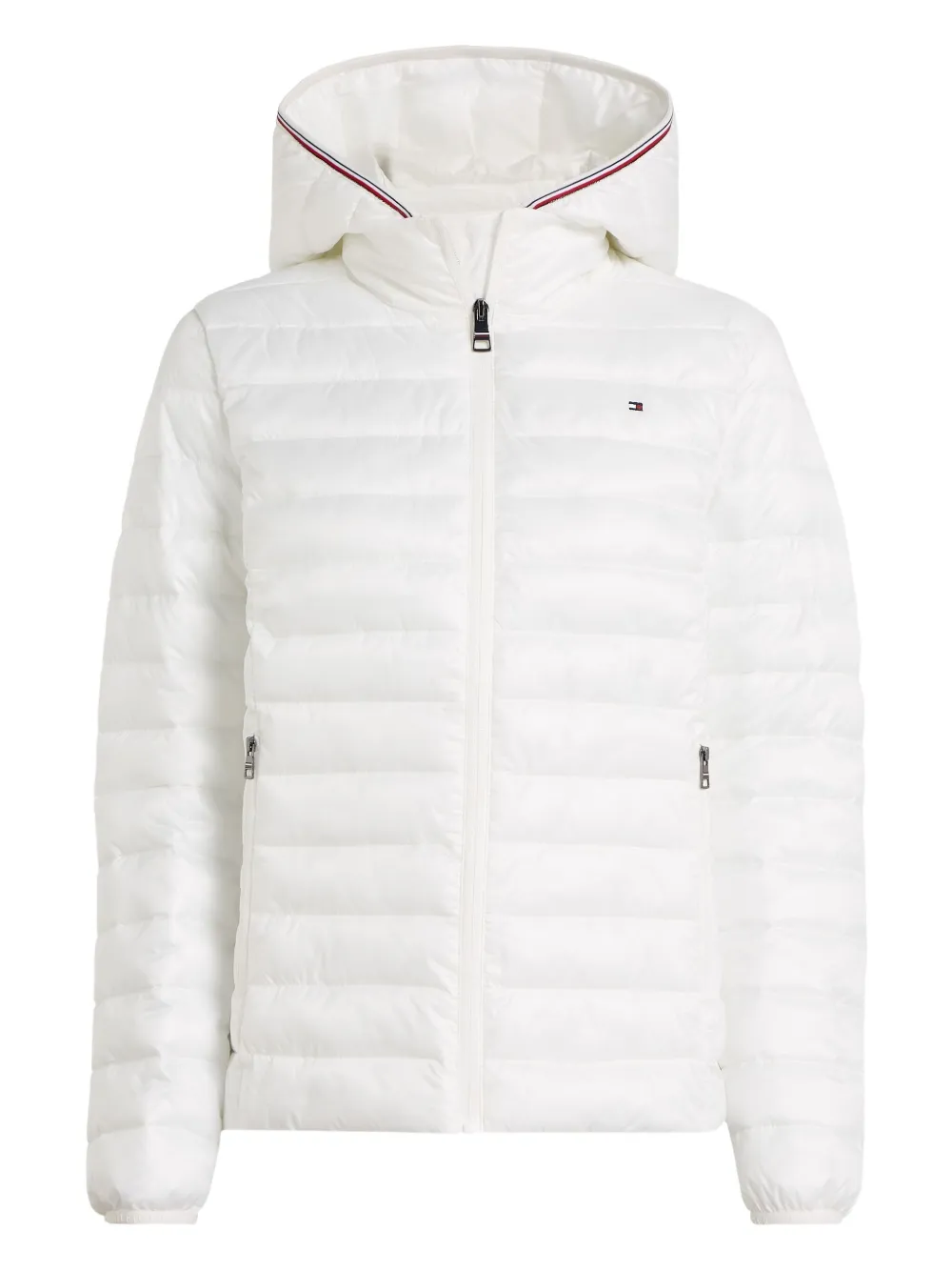 Tommy Hilfiger グローバルストライプ パデッドジャケット - ホワイト Tommy Hilfiger グローバルストライプ パデッドジャケット - ホワイト