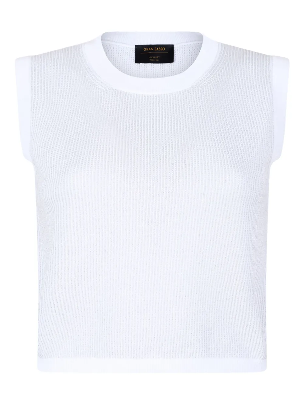 Gran Sasso ribbed top | White | Image 1