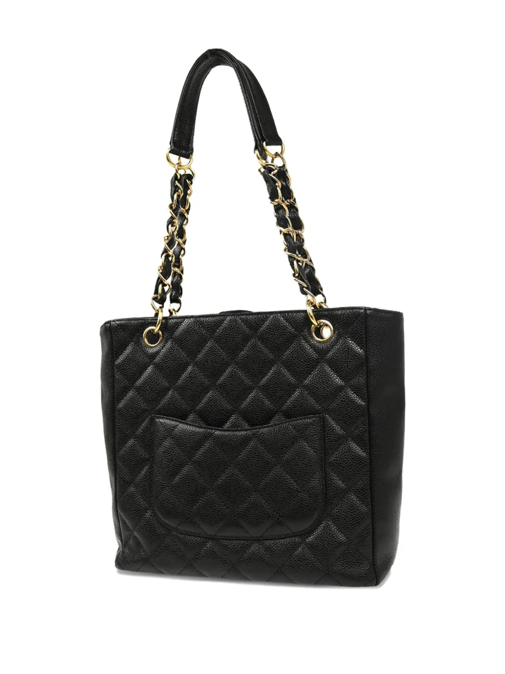 Pre-owned Chanel 2005 Petite Shopping Tote Bag In Black