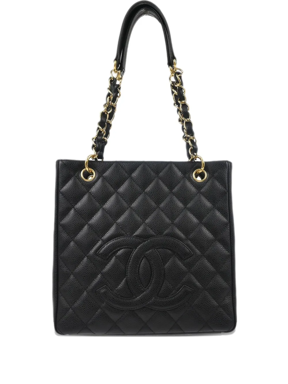 CHANEL Pre-Owned 2007 プチ ショッピング トートバッグ - ブラック CHANEL Pre-Owned 2007 プチ ショッピング トートバッグ - ブラック
