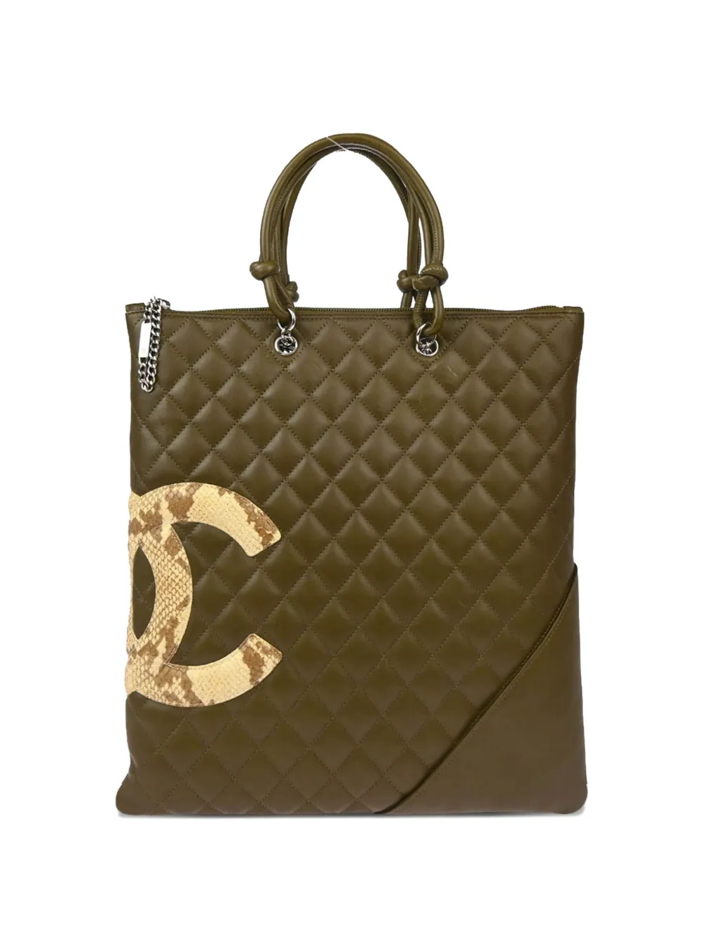 CHANEL Pre-Owned 2005 カンボン ライン ハンドバッグ - グリーン CHANEL Pre-Owned 2005 カンボン ライン ハンドバッグ - グリーン