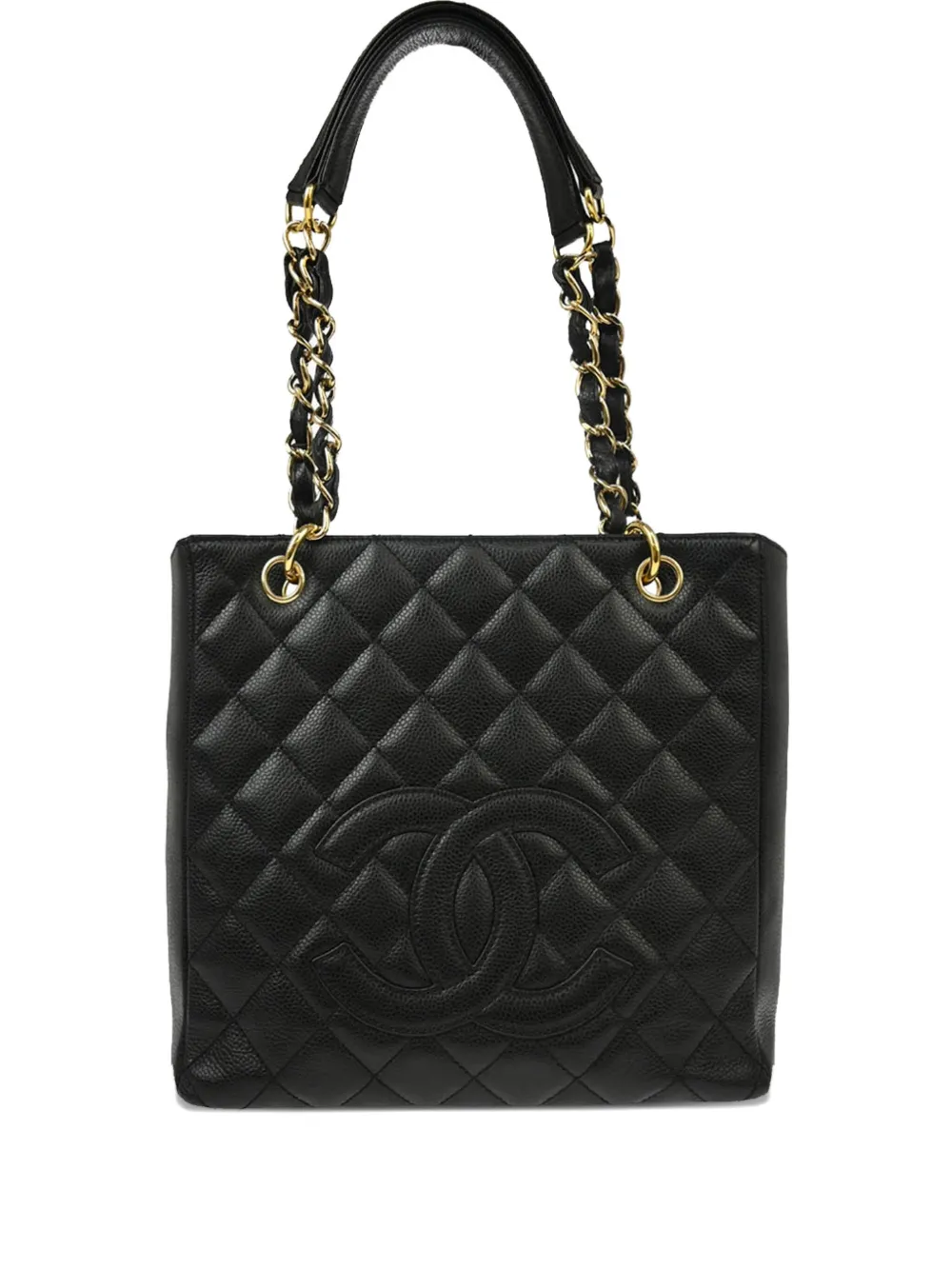 CHANEL Pre-Owned 2007 プチ ショッピング トートバッグ - ブラック CHANEL Pre-Owned 2007 プチ ショッピング トートバッグ - ブラック