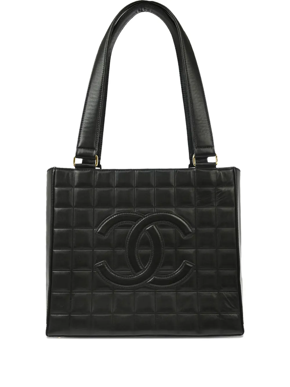 CHANEL Pre-Owned 2002s チョコバー ハンドバッグ - ブラック CHANEL Pre-Owned 2002s チョコバー ハンドバッグ - ブラック