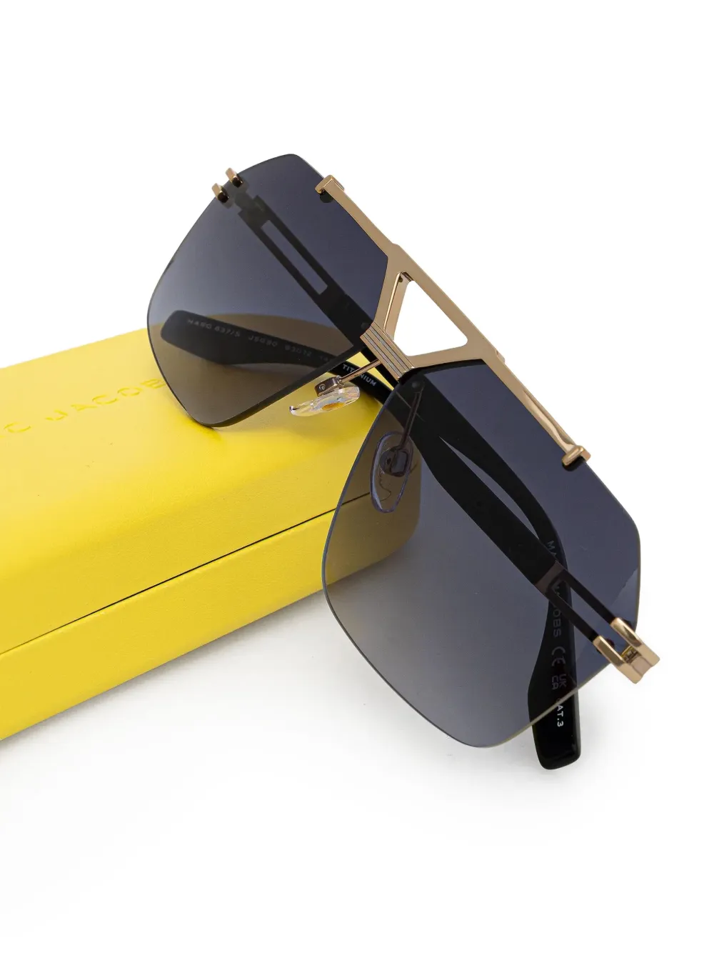 Marc Jacobs Eyewear Zonnebril met geometrisch montuur Goud