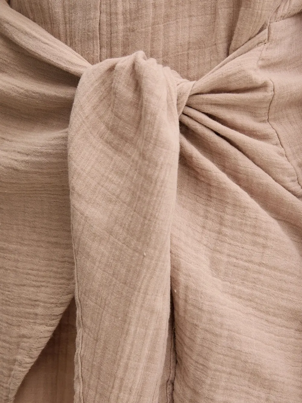 Melissa Odabash Midi-blousejurk met strikdetail Beige