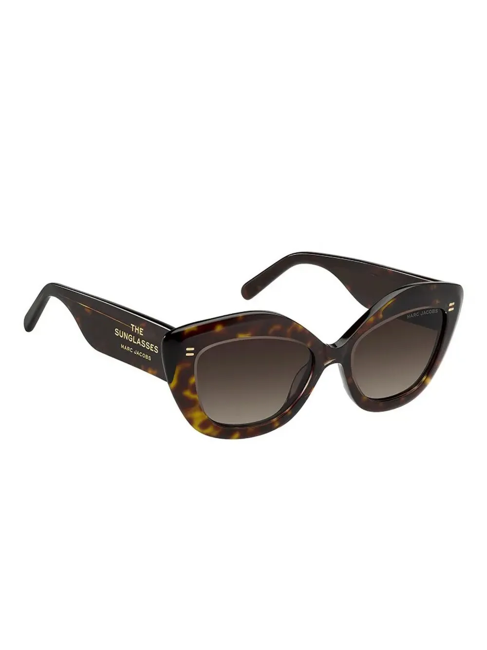 Marc Jacobs Eyewear Zonnebril met cat-eye montuur en schildpadschild design Bruin