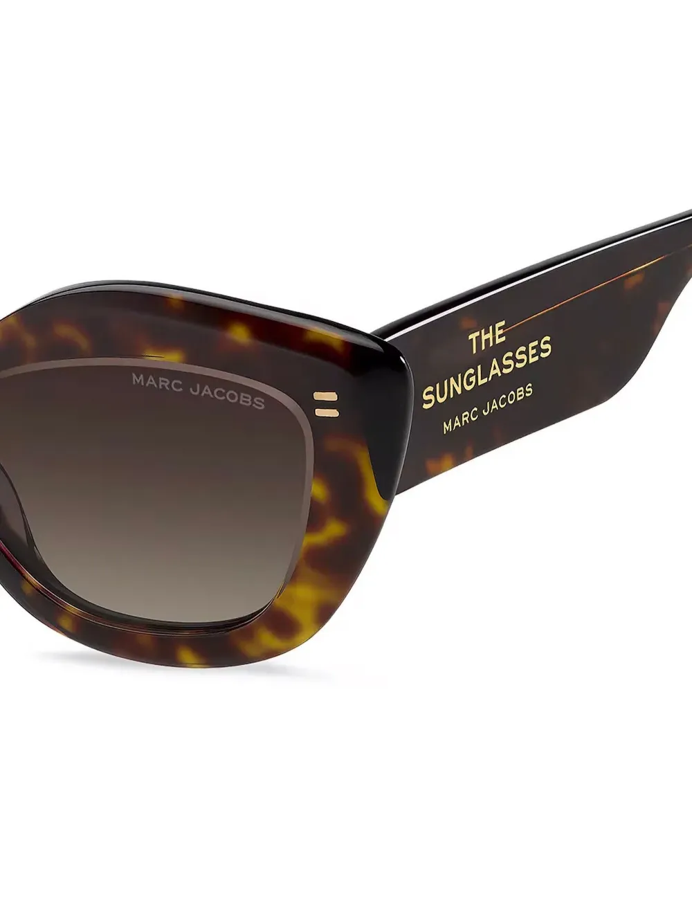 Marc Jacobs Eyewear Zonnebril met cat-eye montuur en schildpadschild design Bruin