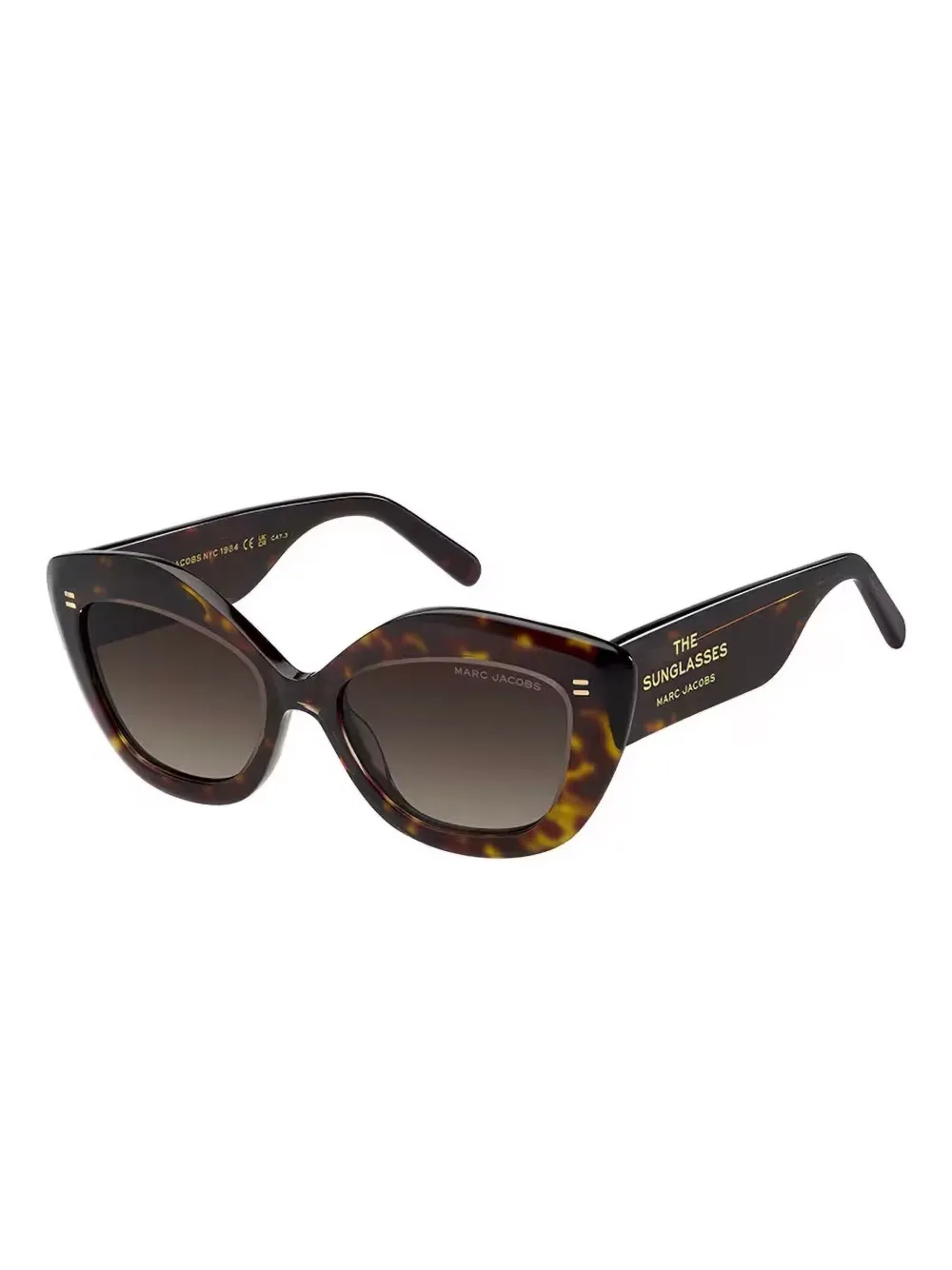 Marc Jacobs Eyewear Zonnebril met cat-eye montuur en schildpadschild design - Bruin