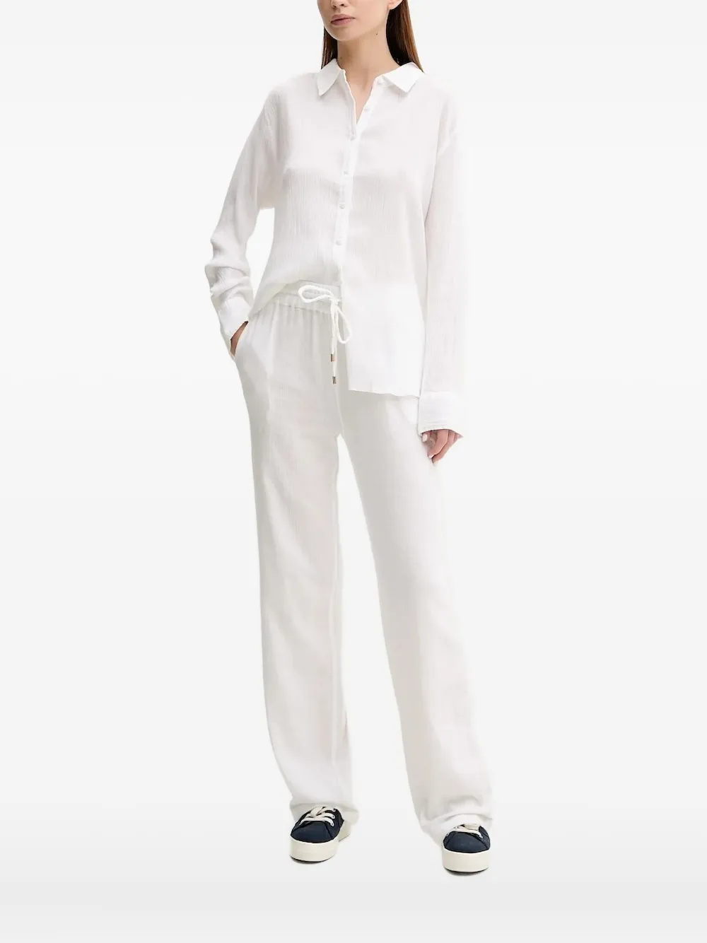 Melissa Odabash textured button-down shirt | White | Image 1