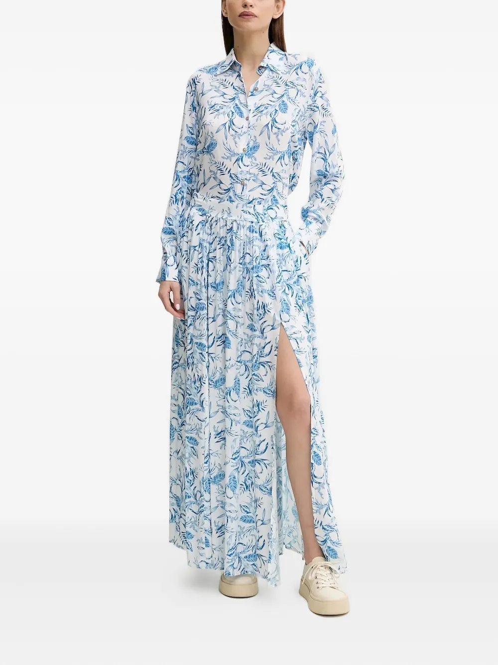 Melissa Odabash Paige Floral-print Maxi Dress In White
