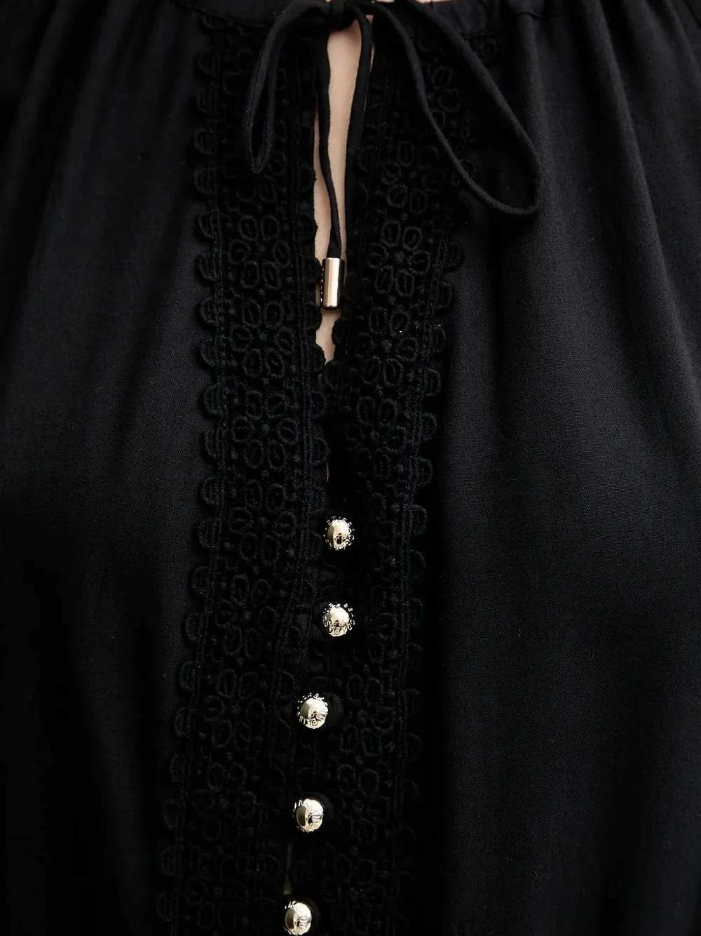 Melissa Odabash Lace-insert Button-front Mini Dress In Black