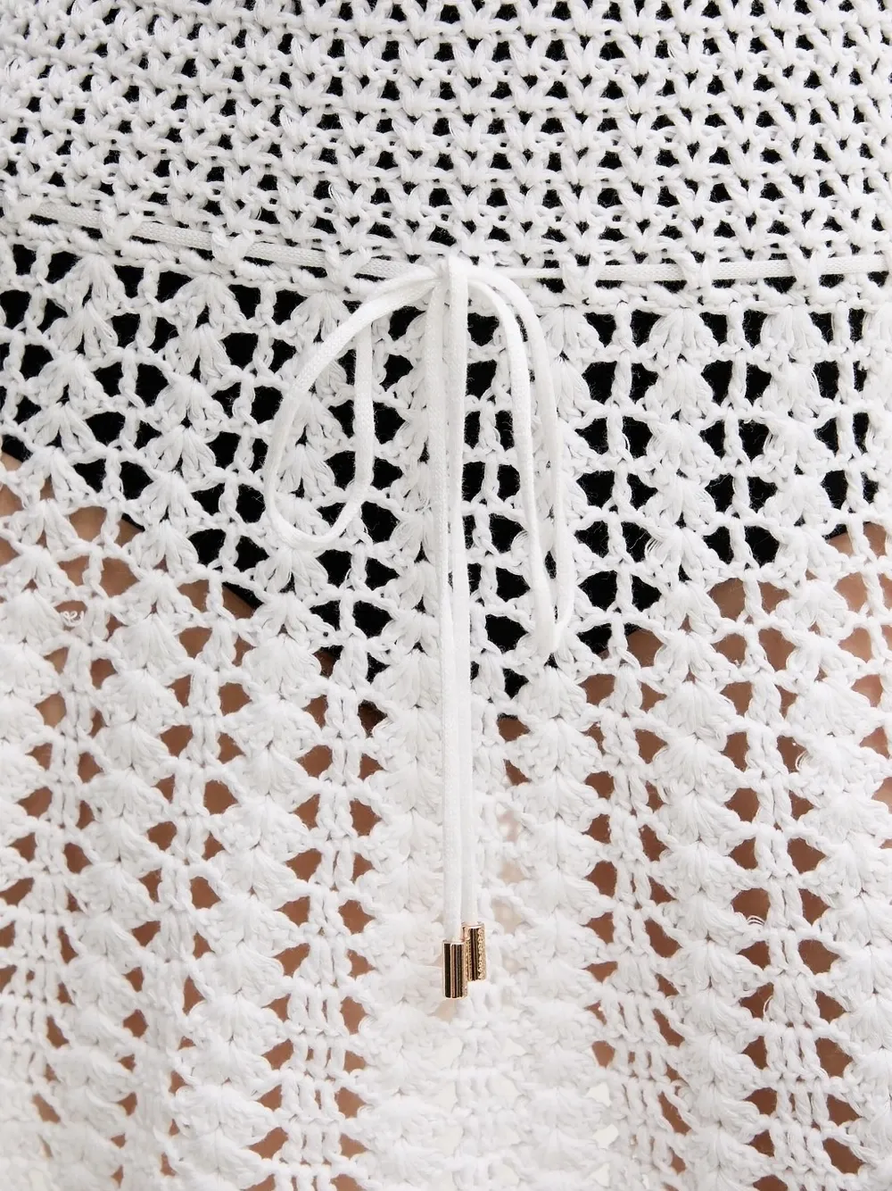 Melissa Odabash Annalise gehaakte mini-jurk met ruches Wit