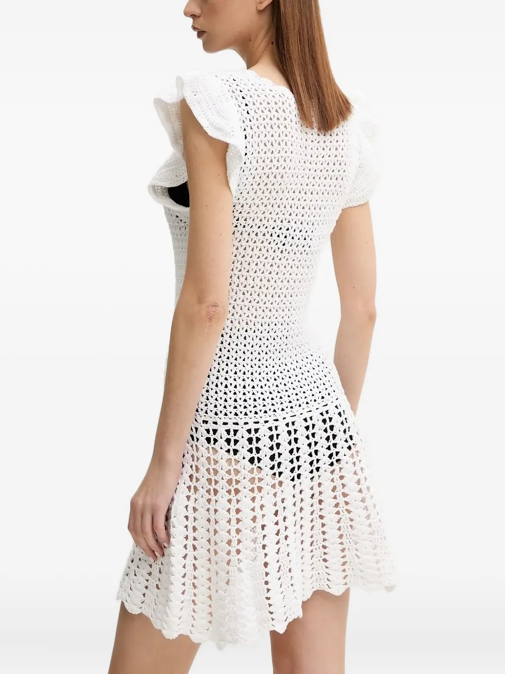 Melissa Odabash Annalise ruffled crochet mini dress | Beach Dresses | Image 2