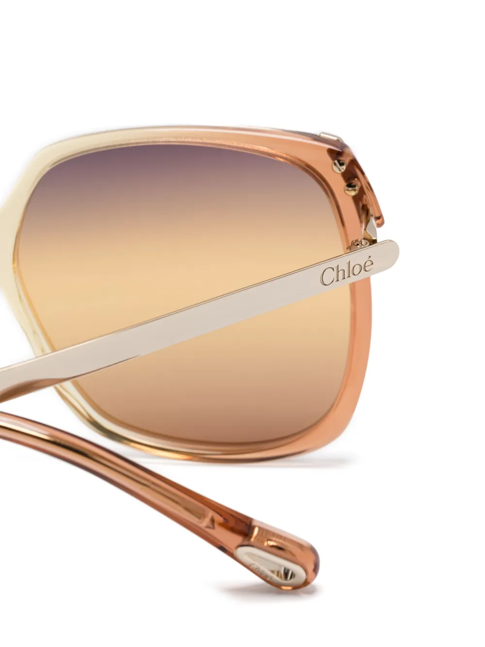 Chloé Eyewear Zonnebril met vierkant montuur Oranje