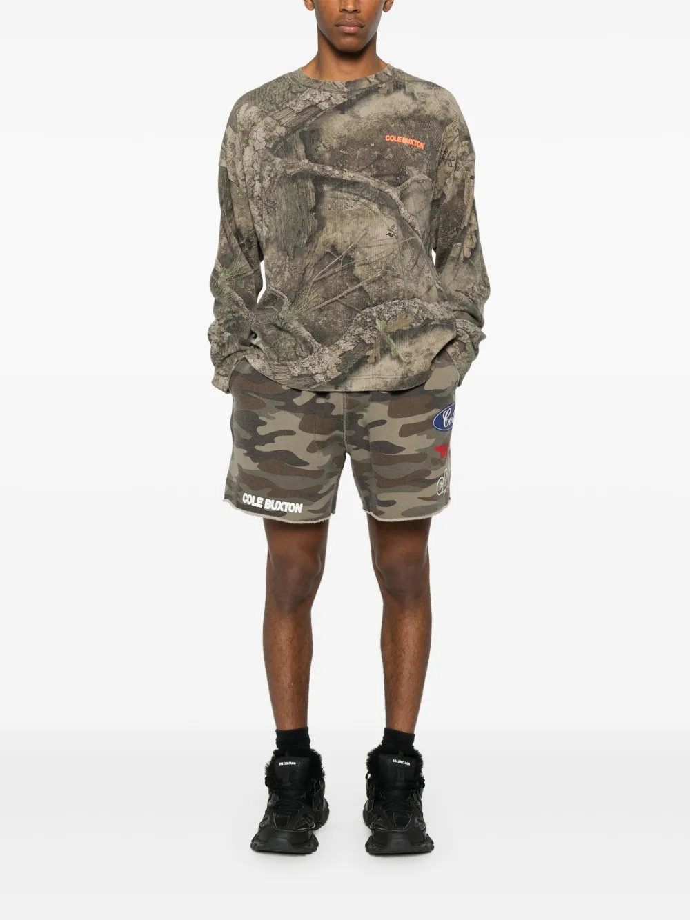 COLE BUXTON Real Tree Waffle T-shirt - Groen