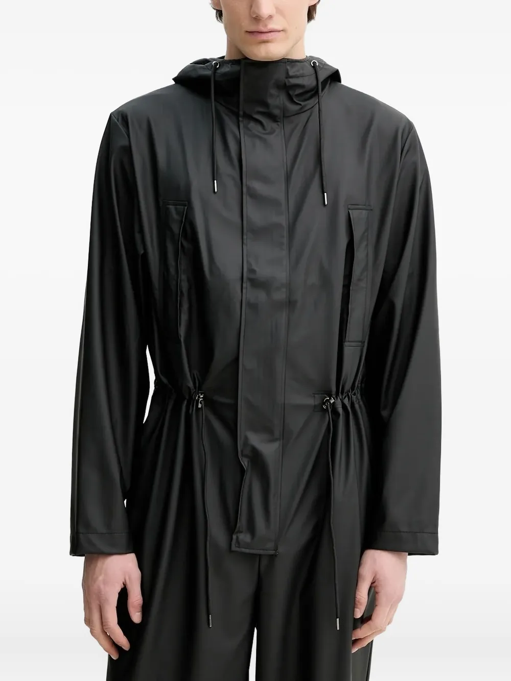 Rains hooded waterproof jumpsuit | Black | Image 1